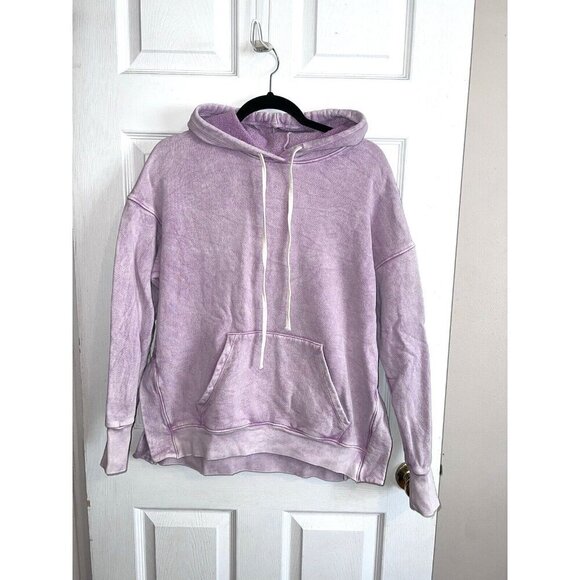 SUNDRY for Evereve Mineral Wash Hoodie Pullover Sweatshirt Sz 0 X-Small - Picture 2 of 9